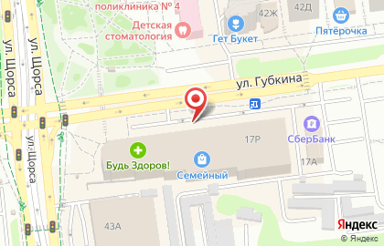 Магазин хозяйственных и электротоваров ТоварExpress на улице Губкина на карте