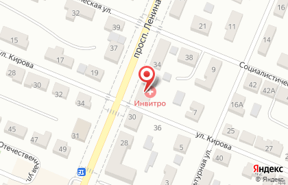 Медицинская компания Инвитро на проспекте Ленина на карте