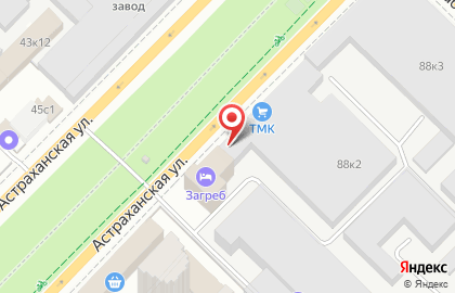 Производственная компания Декада на Астраханской улице на карте