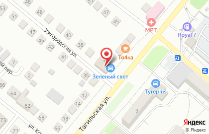 Автомаркет Зеленый свет на Ужгородской улице на карте