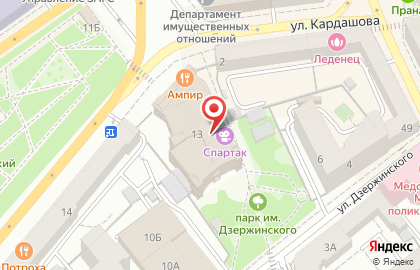 Кафе в боулинге на площади Ленина на карте