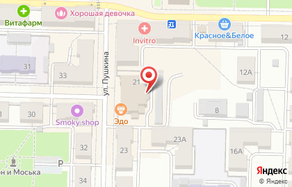 Бегемотик на улице Пушкина на карте