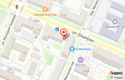 Банкомат Московский Индустриальный Банк, филиал в г. Брянске на улице Ульянова, 111 на карте