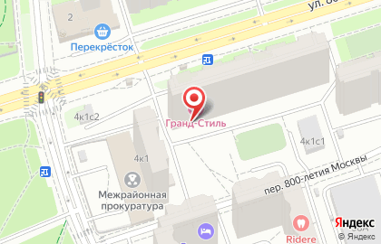 Зоомагазин Любимец на улице 800-летия Москвы на карте