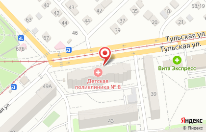 Саратовская Городская Детская Поликлиника № 8 на улице Тульская на карте