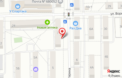 Продовольственный магазин Скиф в Железнодорожном районе на карте