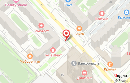 Магазин овощей и фруктов в Советском районе на карте