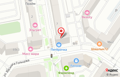 Сеть продовольственных магазинов Катран на улице Николая Гондатти на карте