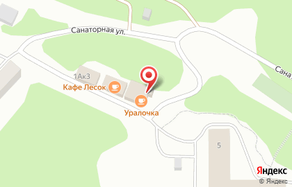 Кафе-бар Уралочка на Санаторной улице на карте