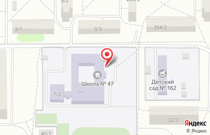 Средняя общеобразовательная школа №47 в Орджоникидзевском районе на карте