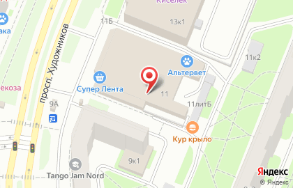 Магазин строительных и хозяйственных товаров на проспекте Художников, 11 на карте
