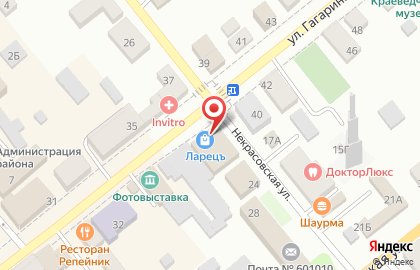 Магазин домашнего текстиля на улице Гагарина на карте