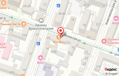 Стейк-бургер паб Бур Бон на Волжской улице на карте
