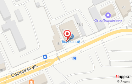 Торговый центр Восточный на Сосновой улице на карте