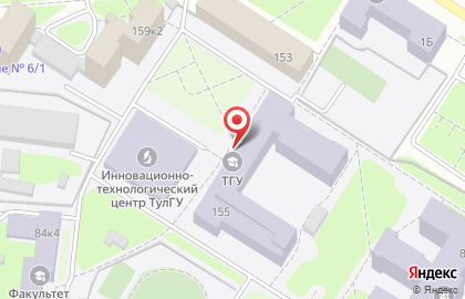 Тульский государственный университет на улице Ф.Энгельса на карте
