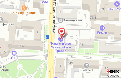 Городской юридический центр недвижимости Эталон на улице Орджоникидзе на карте