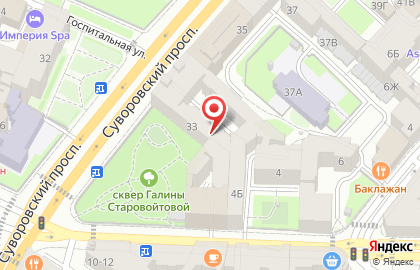 Адвокатская группа Онегин на Суворовском проспекте на карте