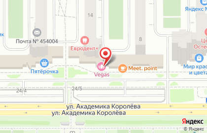 Танцевальный караоке-бар Meet.Point на улице Академика Королёва на карте