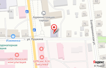 Детская художественная школа на улице Пушкина на карте