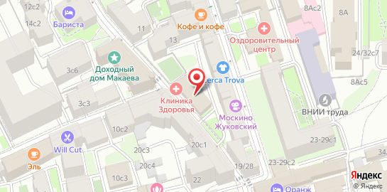 Лечебно-диагностический центр Клиника Здоровья в Подсосенском переулке на карте