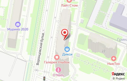 Мини-пиццерия Пицца Паоло на Воронцовском бульваре в Мурино на карте