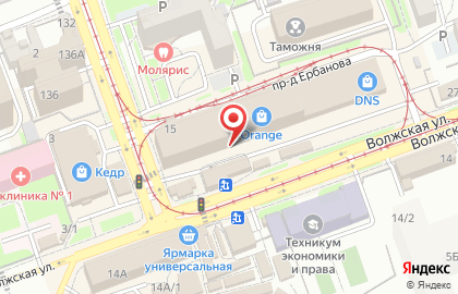 Торговый центр Orange в Октябрьском районе на карте