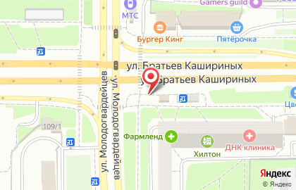 Оператор сотовой связи Билайн на улице Молодогвардейцев на карте