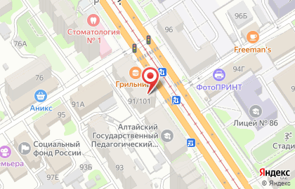Компания натяжных потолков в Железнодорожном районе на карте