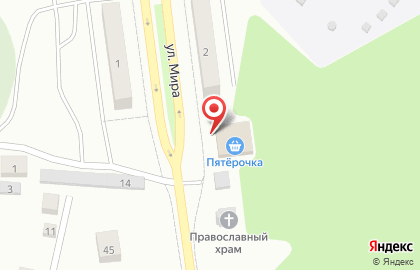Универсам Пятёрочка на улице Строителей на карте