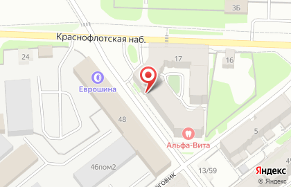 Торговая компания Автоматика на Краснофлотской набережной на карте