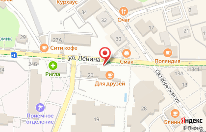 Киоск фастфудной продукции на улице Ленина на карте