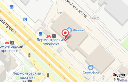 Перекресток тд в Выхино (пр-кт Лермонтовский) на карте