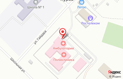 Комсомольская межрайонная больница на улице Гайдара на карте
