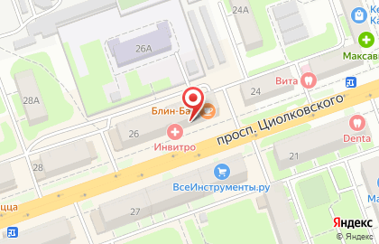 Магазин ювелирных изделий Ювелир на проспекте Циолковского на карте