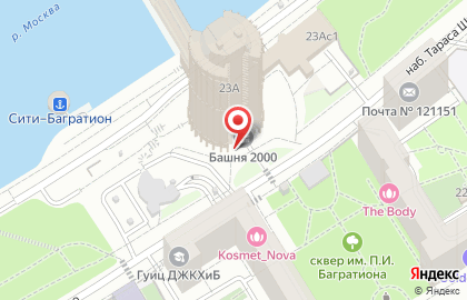 Адвокатский кабинет Ястребовой В.В. на набережной Тараса Шевченко на карте
