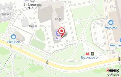 Медицинская компания Инвитро на метро Борисово на карте