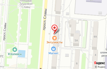 Супермаркет цифровой и бытовой техники DNS на проспекте Славы на карте