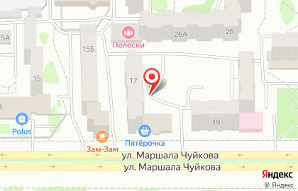 Алгоритм на улице Маршала Чуйкова на карте