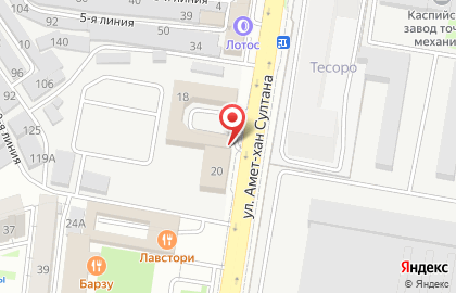 Шиномонтажная мастерская на проспекте Амет-Хана Султана на карте