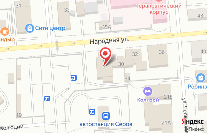 Цирюльня на Народной улице на карте