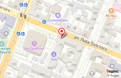 Банкомат Банк Интеза на улице Льва Толстого на карте
