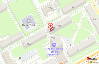 Продовольственный магазин Комета в Индустриальном районе на карте