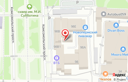 Градиент на Комсомольском проспекте на карте