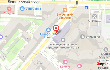 Библиотека БАТиП на Петрозаводской улице, 13 лит а на карте