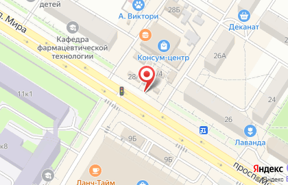 Продуктовый магазин в Омске на карте