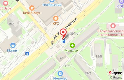 Амарант на улице Космонавтов на карте