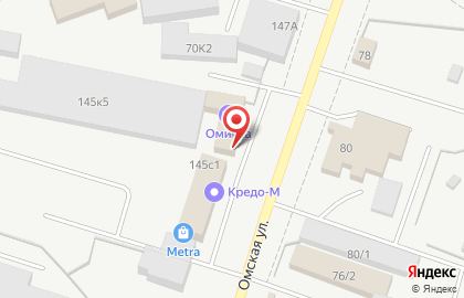 Столовая Пеликан на Омской улице на карте