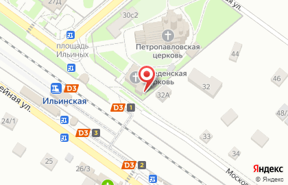 Храм Петра и Павла в Ильинском на карте