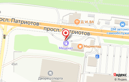 АЗС Меценат на проспекте Патриотов на карте