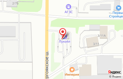 Заправочная станция Лукойл-Уралнефтепродукт на Тургоякском шоссе на карте